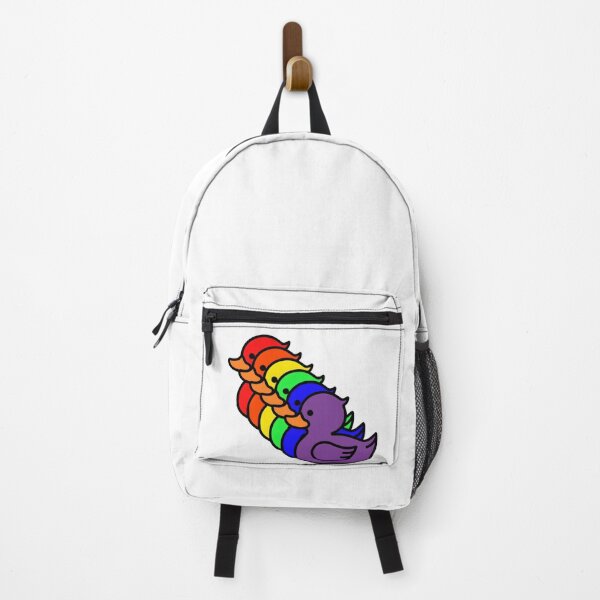Item preview, Row of Cute Ducks in LGBTQ+ Rainbow Pride Flag Colors, Ducks LGBTQ Flag designed and sold by Travelslightly.