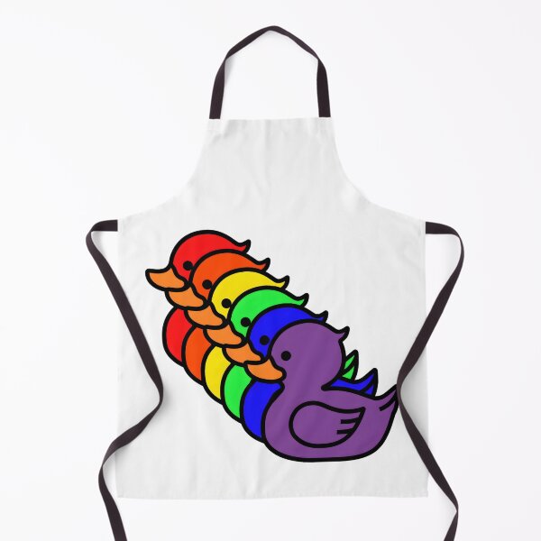Item preview, Row of Cute Ducks in LGBTQ+ Rainbow Pride Flag Colors, Ducks LGBTQ Flag designed and sold by Travelslightly.
