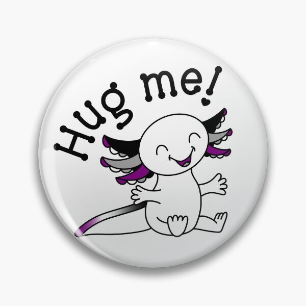 Item preview, Hug me! Cute Axolotl in Ace Pride colors designed and sold by JoyfulJen.