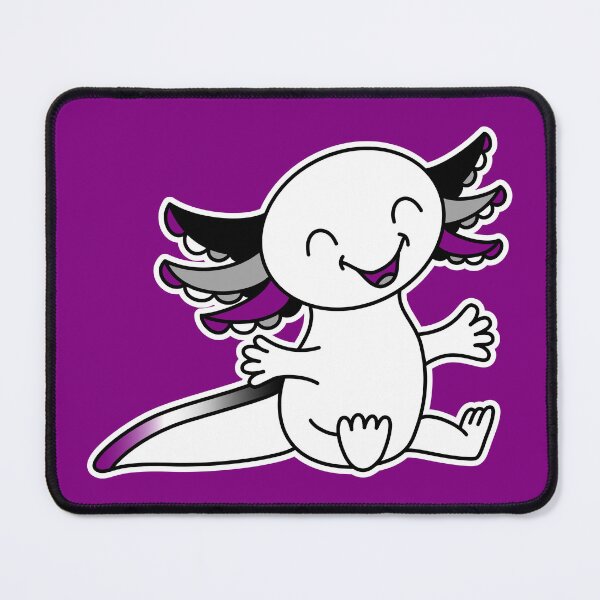Item preview, Hug me! Cute Axolotl in Ace Pride colors designed and sold by JoyfulJen.