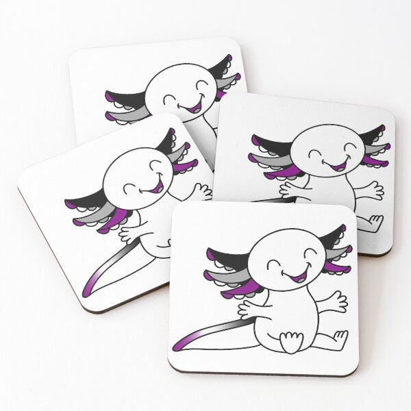 Item preview, Hug me! Cute Axolotl in Ace Pride colors designed and sold by JoyfulJen.