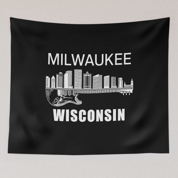 Artikelvorschau, Milwaukee Wisconsin Stadt Skyline Musik Milwaukee Souvenir entworfen und verkauft von DSWShirts.