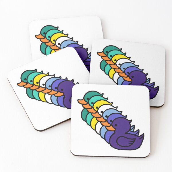 Item preview, Row of Cute Ducks in Gay MLM Pride Flag Colors, Ducks MLM Flag designed and sold by Travelslightly.