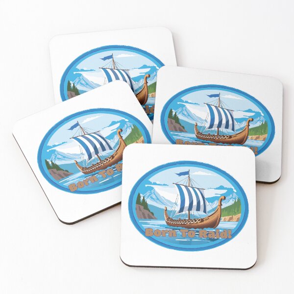 Item preview, Born to Raid - Blue Viking Longship  designed and sold by UrbanBark.