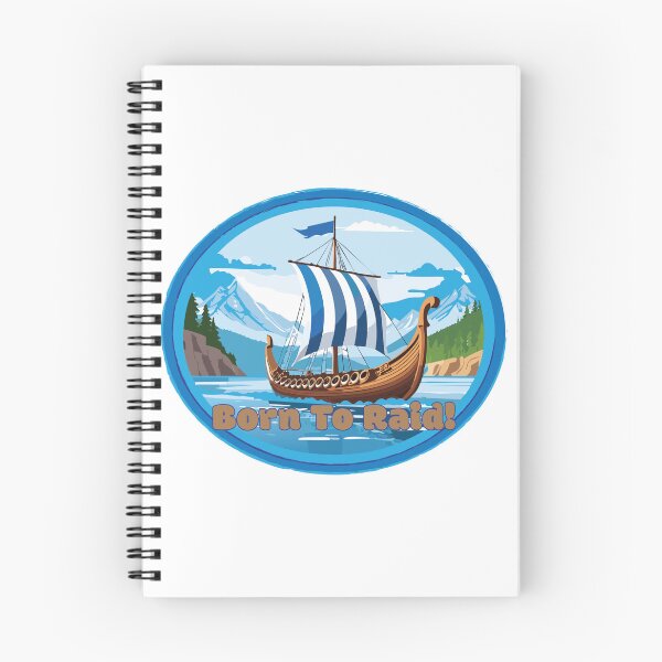 Item preview, Born to Raid - Blue Viking Longship  designed and sold by UrbanBark.