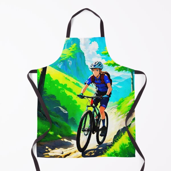 Artikelvorschau, Anime-MTB-Fahrer in Aktion entworfen und verkauft von GrizzlyCollective.