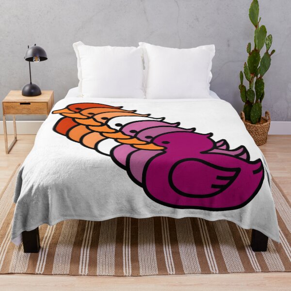 Item preview, Row of Cute Ducks in Lesbian Pride Flag Colors, Ducks Lesbian Flag designed and sold by Travelslightly.