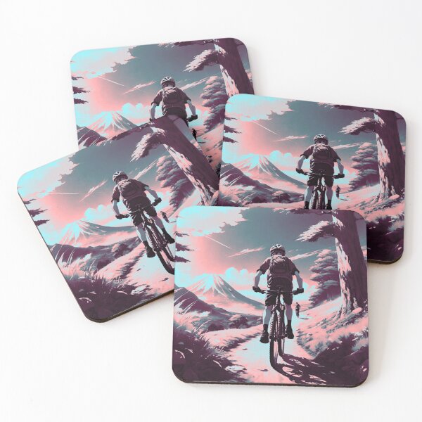 Item preview, MTB Rider on High Mountain Road designed and sold by GrizzlyCollective.