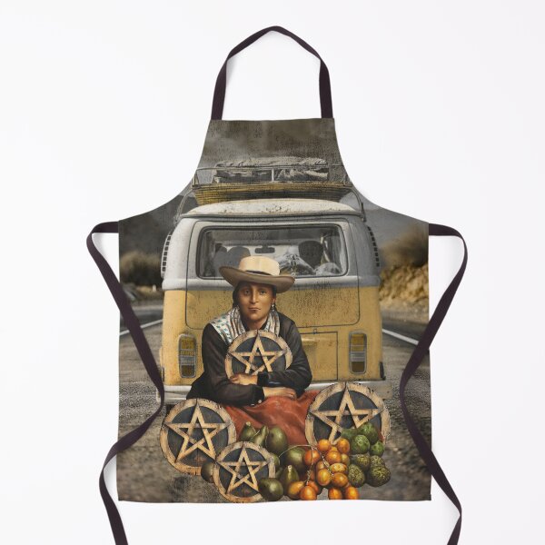 Item preview, Four Pentacles Tarot Traveler Wanderlust Bohemian Road Trip designed and sold by SoulscapeStudio.