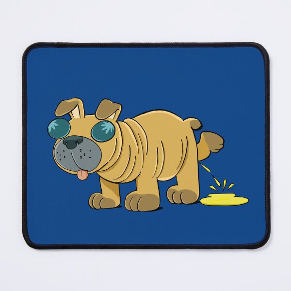 Item preview, pug dog urinates contentedly while walking designed and sold by duxpavlic.