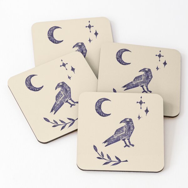 Item preview, moon witch, stars goddess, crow leaf, halloween gothic designed and sold by liny-art.
