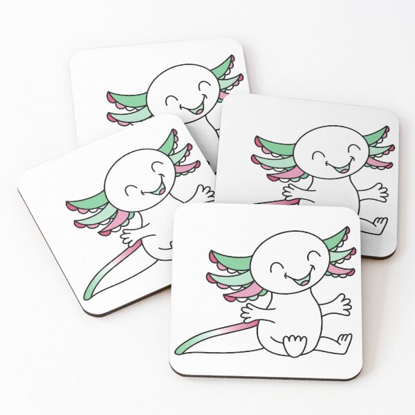 Item preview, Hug me! Cute Axolotl in Abrosexual Pride colors designed and sold by JoyfulJen.