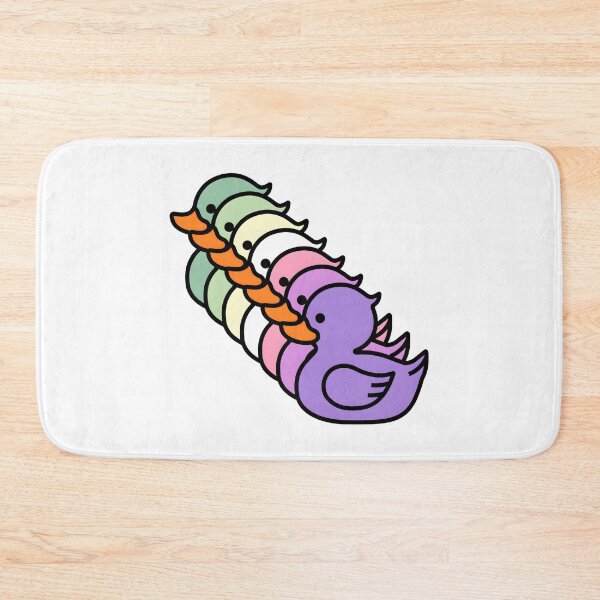 Item preview, Row of Cute Ducks in Genderfae Pride Flag Colors, Ducks Genderdoe Flag designed and sold by Travelslightly.
