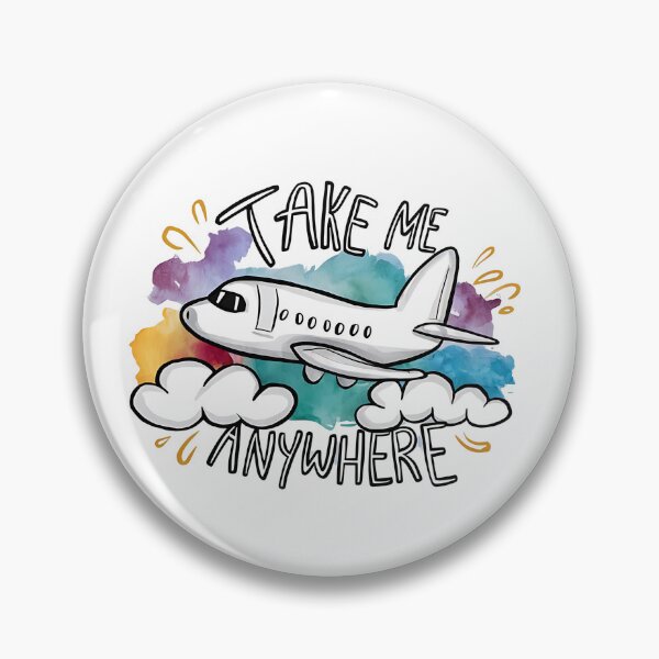 Item preview, "Take Me Anywhere" surrounded by  airplane flying  designed and sold by clipartman.