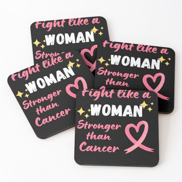 Item preview, Fight like a Woman! Woman who fights breast cancer, Stronger than Breast cancer! designed and sold by TheInkyOwl-TIO.
