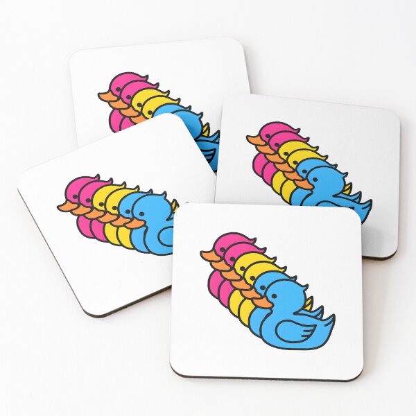 Item preview, Row of Cute Ducks in Pansexual Pride Flag Colors, Ducks Pan Flag designed and sold by Travelslightly.