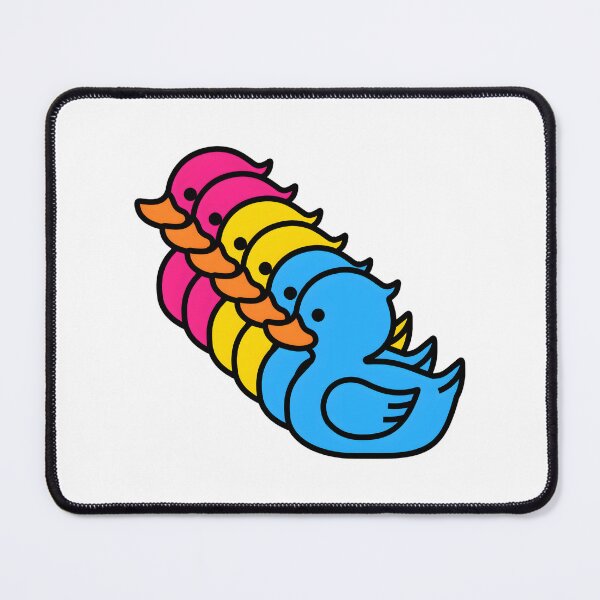 Item preview, Row of Cute Ducks in Pansexual Pride Flag Colors, Ducks Pan Flag designed and sold by Travelslightly.