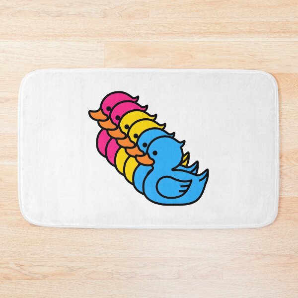 Item preview, Row of Cute Ducks in Pansexual Pride Flag Colors, Ducks Pan Flag designed and sold by Travelslightly.