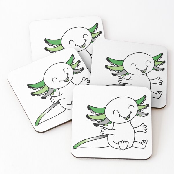 Item preview, Hug me! Cute Axolotl in Aromantic Aro Pride colors designed and sold by JoyfulJen.