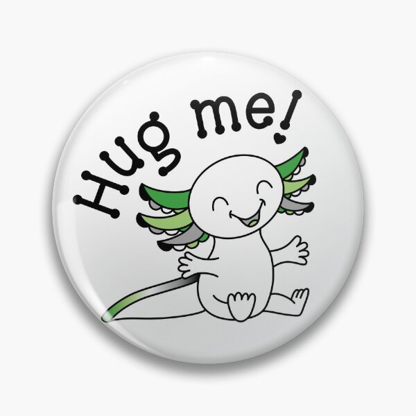 Item preview, Hug me! Cute Axolotl in Aromantic Aro Pride colors designed and sold by JoyfulJen.