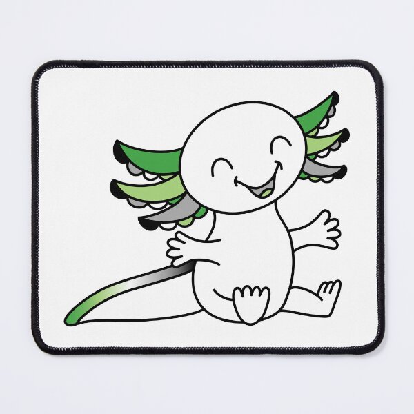 Item preview, Hug me! Cute Axolotl in Aromantic Aro Pride colors designed and sold by JoyfulJen.