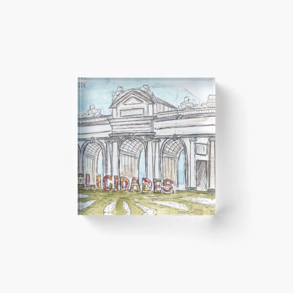 Item preview, Puerta de Alcala Watercolor Illustration designed and sold by kriti130.
