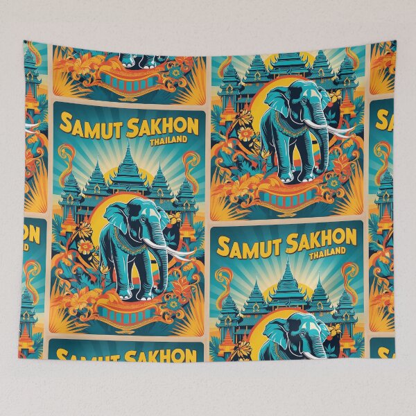 Item preview, Samut Sakhon Thani Thailand Vintage Travel Tourism designed and sold by TravelersGems.