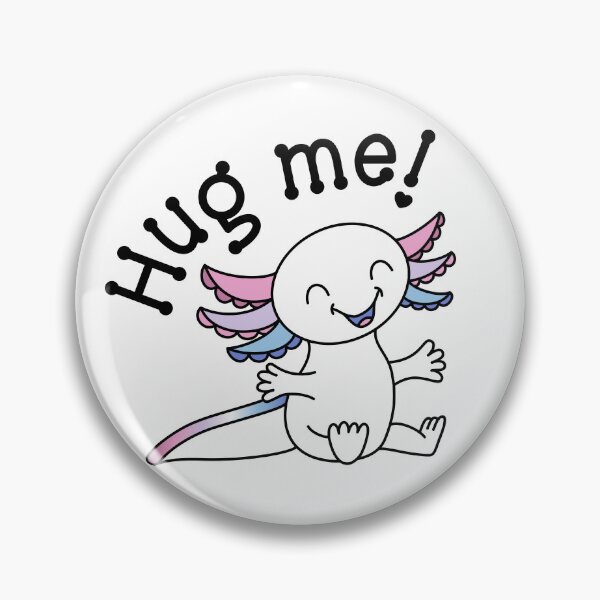 Item preview, Hug me! Cute Axolotl in Bigender Pride colors designed and sold by JoyfulJen.