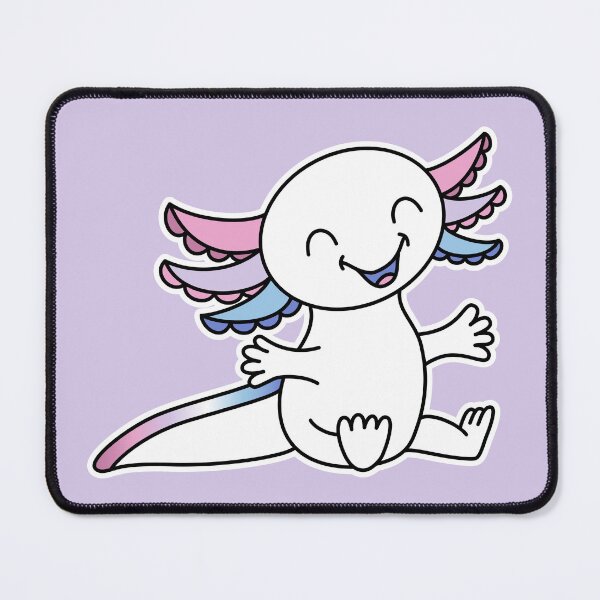 Item preview, Hug me! Cute Axolotl in Bigender Pride colors designed and sold by JoyfulJen.