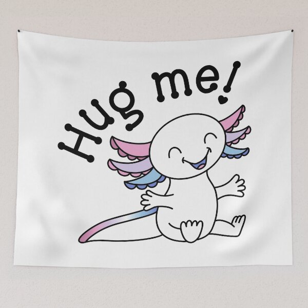 Item preview, Hug me! Cute Axolotl in Bigender Pride colors designed and sold by JoyfulJen.
