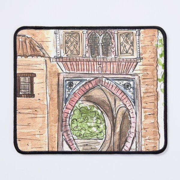 Item preview, Alhambra Puerta del Vino Watercolor Illustration designed and sold by kriti130.