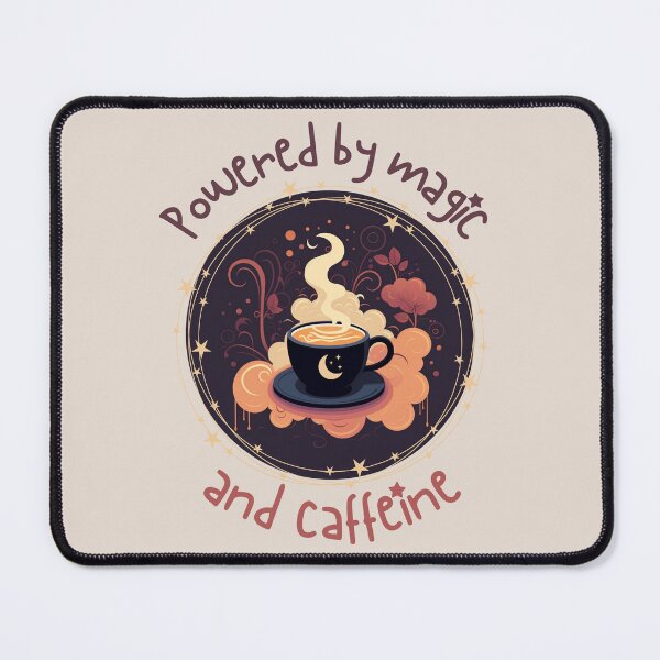 Item preview, Powered by magic and caffeine designed and sold by InkishDelight.