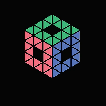 Artwork thumbnail, Geometric Shapes Cube Pattern Geometry Abstract Math by Essetino