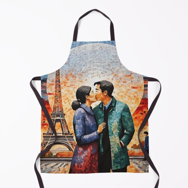 Item preview, Paris Asian couple romantic kiss designed and sold by JackFreestone.
