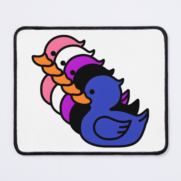 Item preview, Row of Cute Ducks in Genderfluid Pride Flag Colors, Ducks Genderfluid Flag designed and sold by Travelslightly.