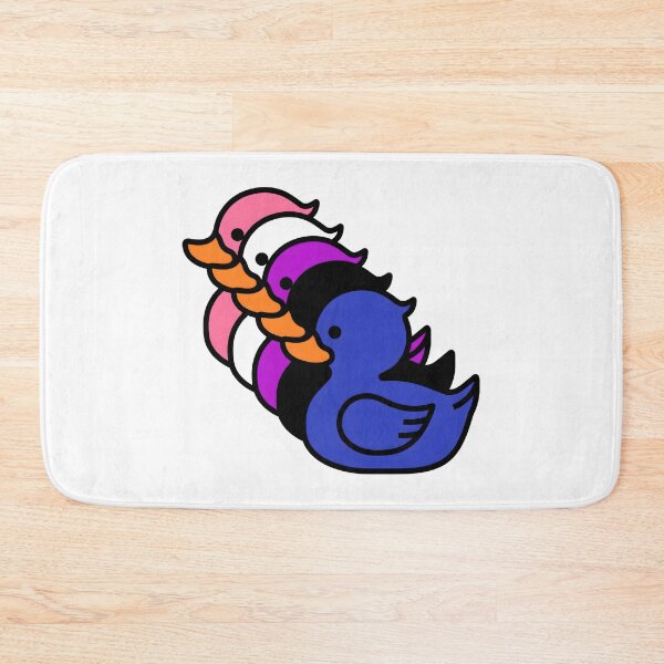 Item preview, Row of Cute Ducks in Genderfluid Pride Flag Colors, Ducks Genderfluid Flag designed and sold by Travelslightly.
