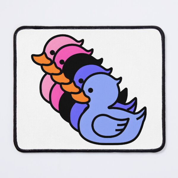 Item preview, Row of Cute Ducks in Omnisexual Pride Flag Colors, Ducks Omni Flag designed and sold by Travelslightly.
