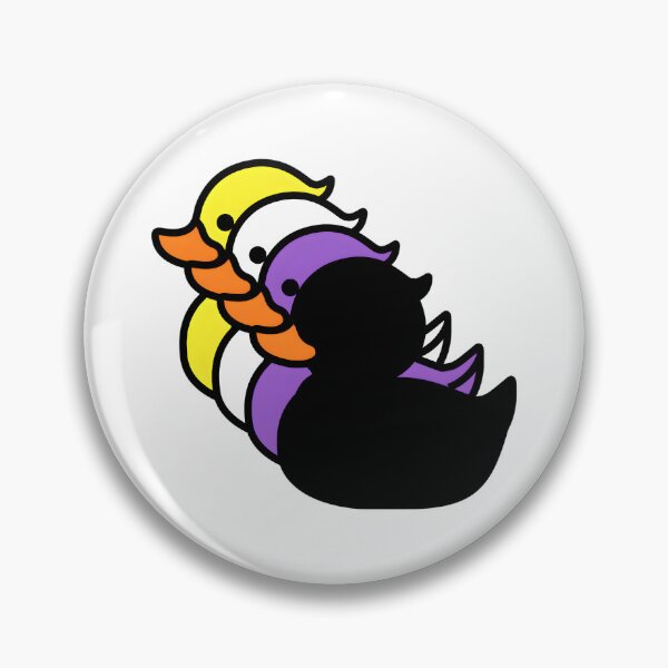 Item preview, Row of Cute Ducks in Nonbinary Pride Flag Colors, Ducks Enby Flag designed and sold by Travelslightly.