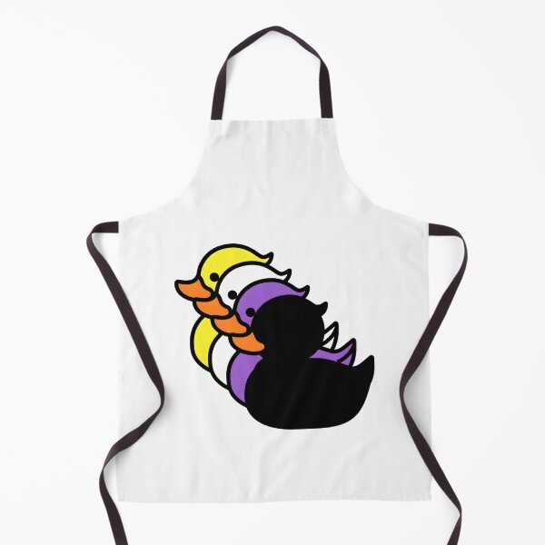 Item preview, Row of Cute Ducks in Nonbinary Pride Flag Colors, Ducks Enby Flag designed and sold by Travelslightly.