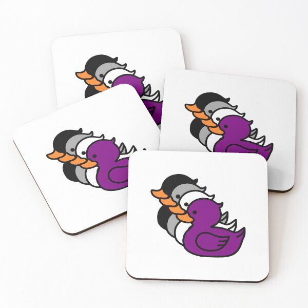 Item preview, Row of Cute Ducks in Asexual Pride Flag Colors, Ducks Ace Flag designed and sold by Travelslightly.