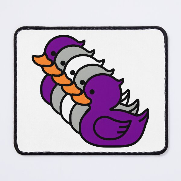 Item preview, Row of Cute Ducks in Graysexual Pride Flag Colors, Ducks Greysexaul Flag designed and sold by Travelslightly.