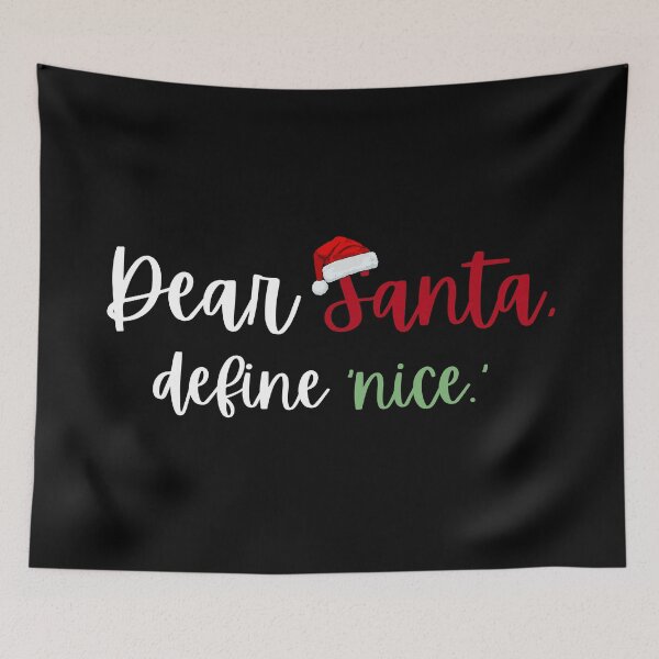 Item preview, Dear santa define nice Sticker designed and sold by ChuckleSpace.