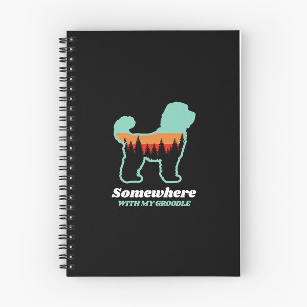 Item preview, Somewhere With My Groodle Vintage Hiking Camping Gift designed and sold by Guarddogdrive.