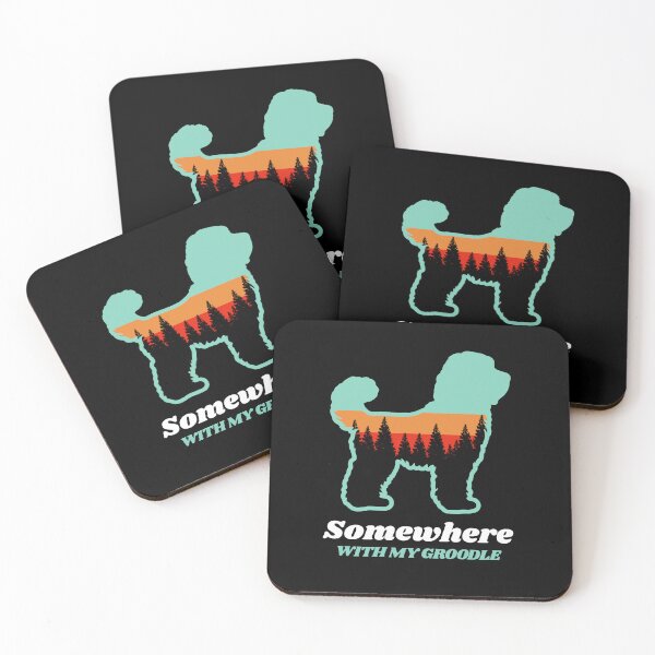 Item preview, Somewhere With My Groodle Vintage Hiking Camping Gift designed and sold by Guarddogdrive.