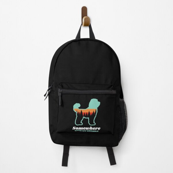 Item preview, Somewhere With My Groodle Vintage Hiking Camping Gift designed and sold by Guarddogdrive.