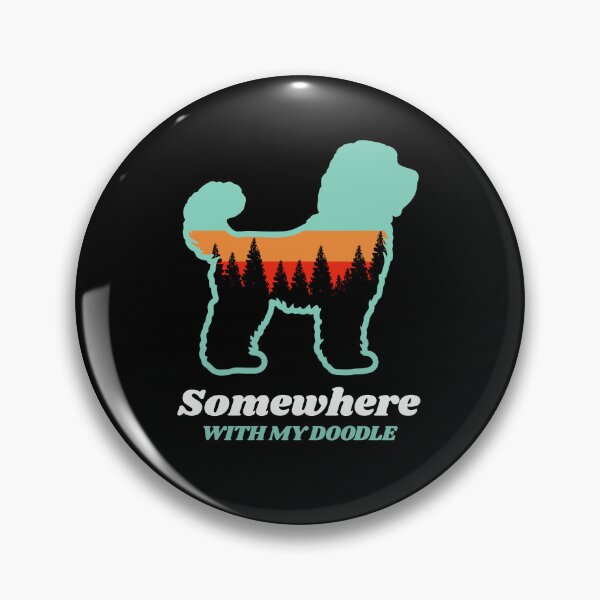 Item preview, Somewhere With My Doodle Vintage Hiking Camping Gift designed and sold by Guarddogdrive.
