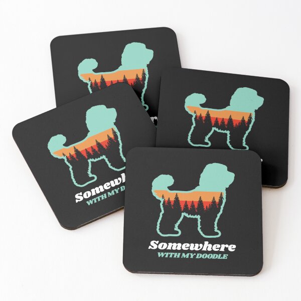Item preview, Somewhere With My Doodle Vintage Hiking Camping Gift designed and sold by Guarddogdrive.