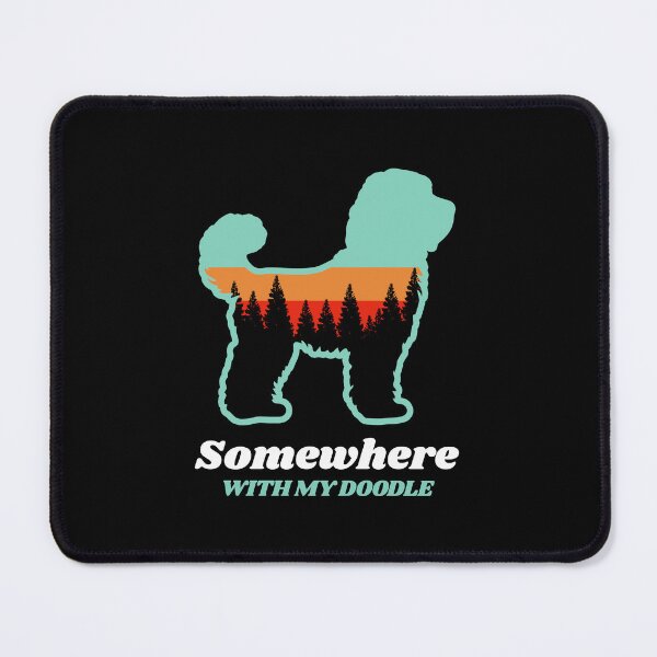 Item preview, Somewhere With My Doodle Vintage Hiking Camping Gift designed and sold by Guarddogdrive.
