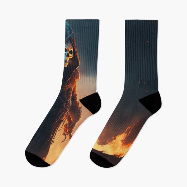 Item preview, Grim Reaper with his Scythe in a Lake of Flames designed and sold by jrtwynam.