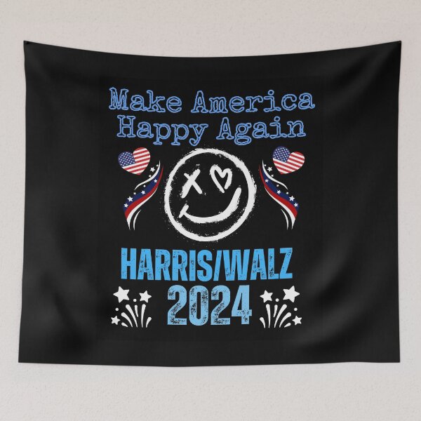 Item preview, Make America Happy Again Harris/Walz 2024 Political Design designed and sold by EarthArtDesigns.